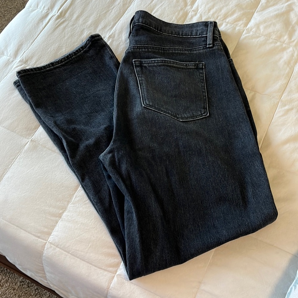 LOFT heathered-black 90’s straight jeans